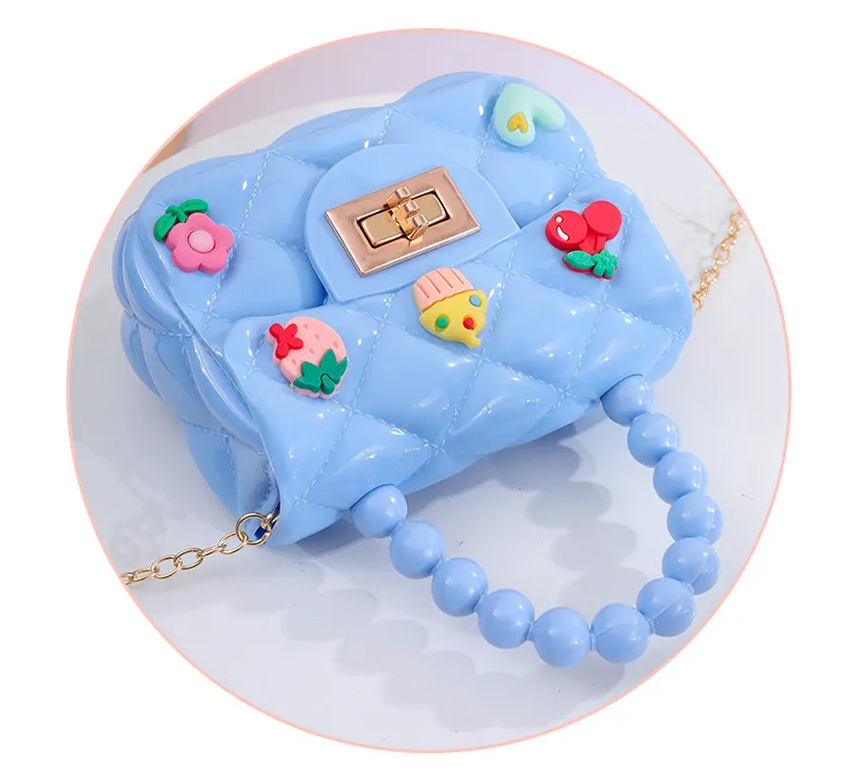 Handmade Patch Mini Crossbody Bag for Women & Children, Cute Jelly Coin Purse with Chain, Fashionable Small Shoulder Bag for Daily Use showcase 14