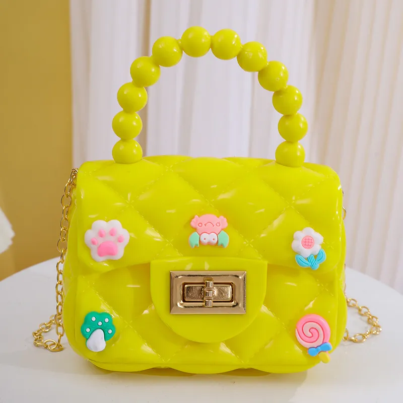 Handmade Patch Mini Crossbody Bag for Women & Children, Cute Jelly Coin Purse with Chain, Fashionable Small Shoulder Bag for Daily Use thumbnail 6