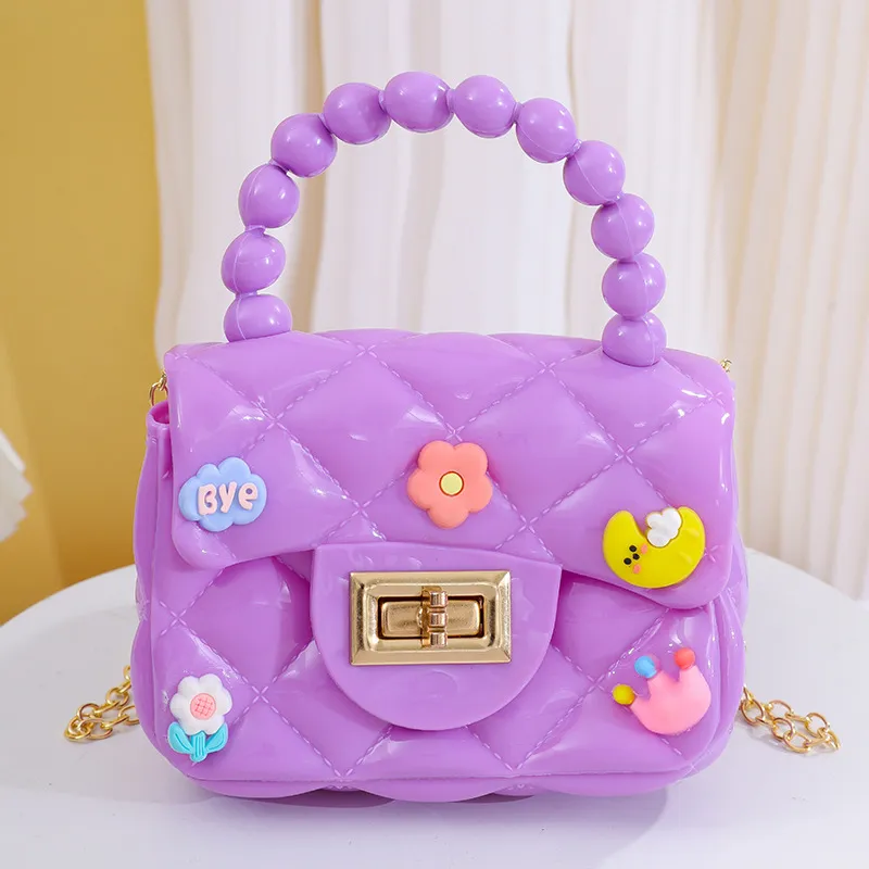 Handmade Patch Mini Crossbody Bag for Women & Children, Cute Jelly Coin Purse with Chain, Fashionable Small Shoulder Bag for Daily Use thumbnail 7