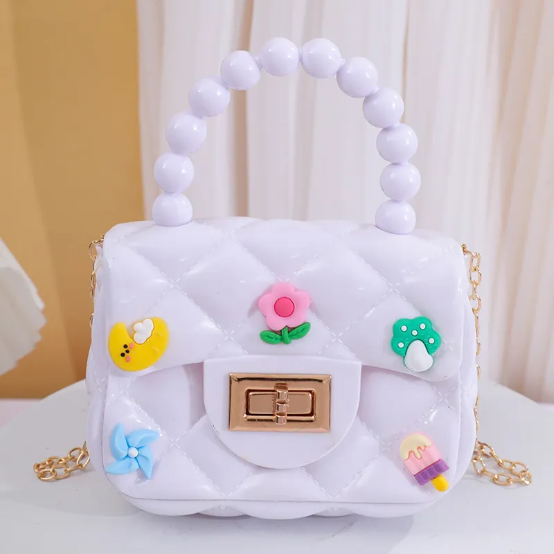 Handmade Patch Mini Crossbody Bag for Women & Children, Cute Jelly Coin Purse with Chain, Fashionable Small Shoulder Bag for Daily Use thumbnail 10