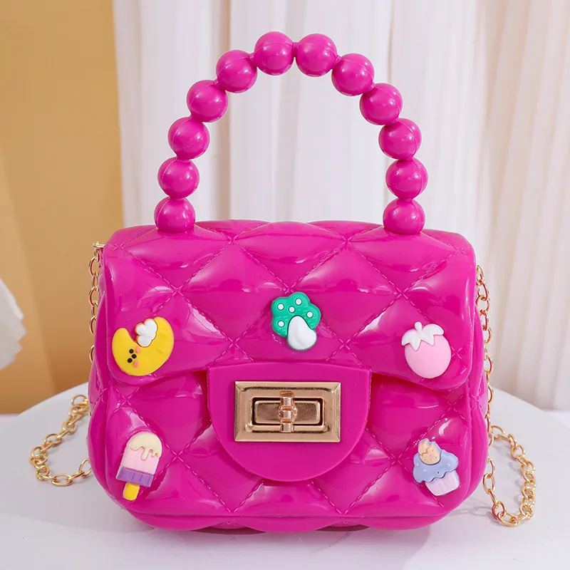 Handmade Patch Mini Crossbody Bag for Women & Children, Cute Jelly Coin Purse with Chain, Fashionable Small Shoulder Bag for Daily Use thumbnail 9