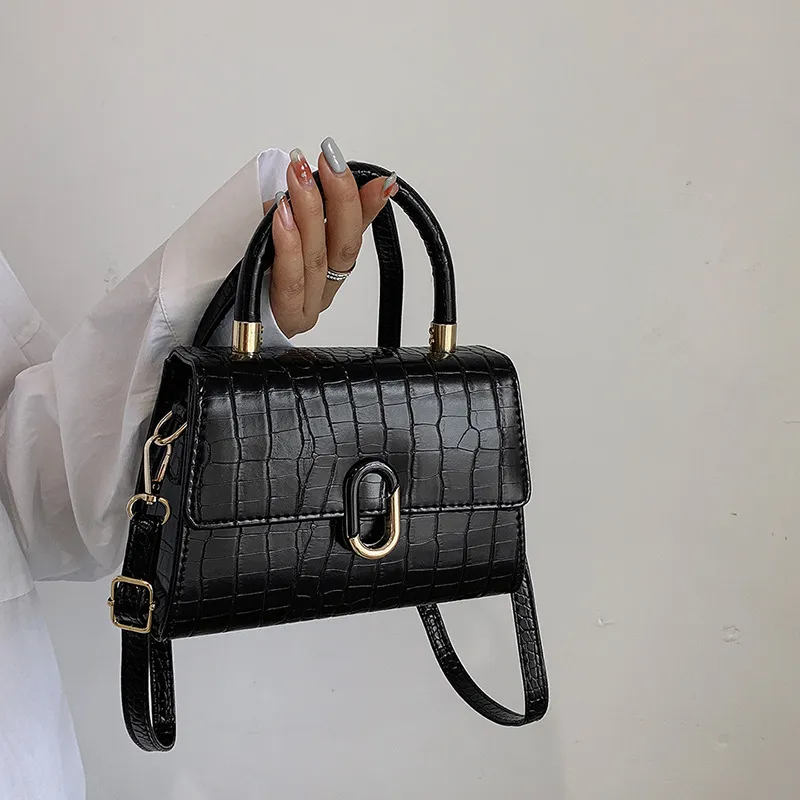 Women's Crocodile Pattern Small Square Crossbody Handbag 2025 - Versatile Fashionable Shoulder Bag for Ladies, Elegant Handheld Purse showcase 11