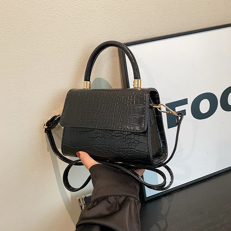 Women's Crocodile Pattern Small Square Crossbody Handbag 2025 - Versatile Fashionable Shoulder Bag for Ladies, Elegant Handheld Purse thumbnail 9