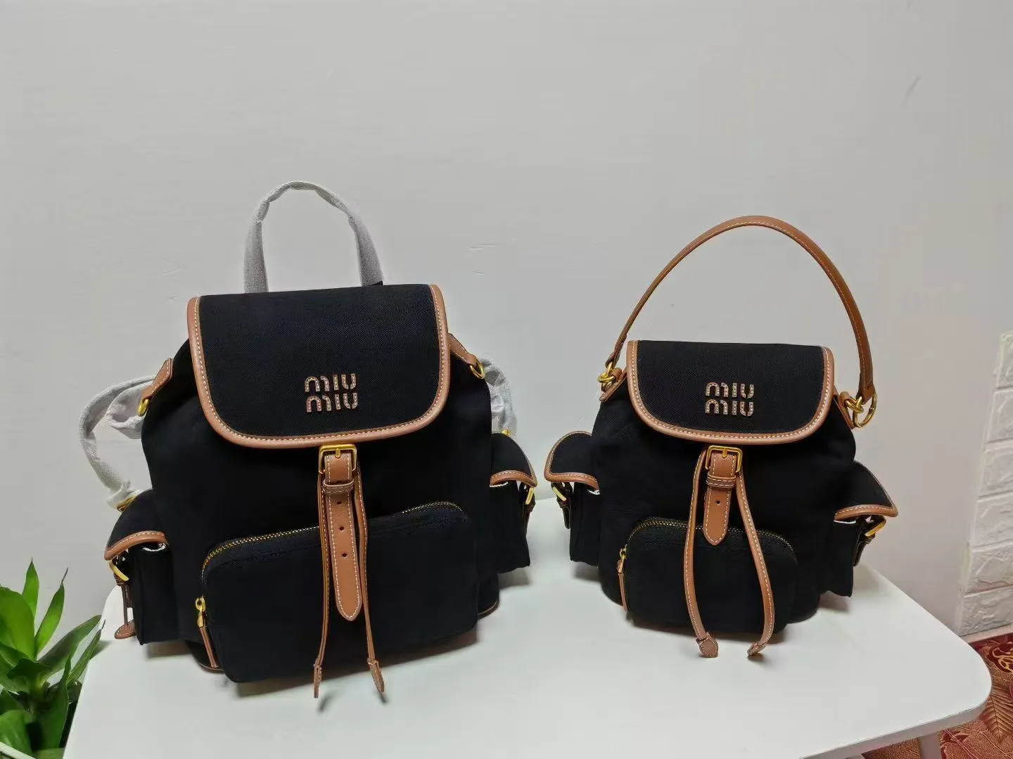 Miu Miu 2025 Canvas Backpack: Large Capacity, Versatile, Portable Shoulder Travel & Commuter Bag for Women - Image 10