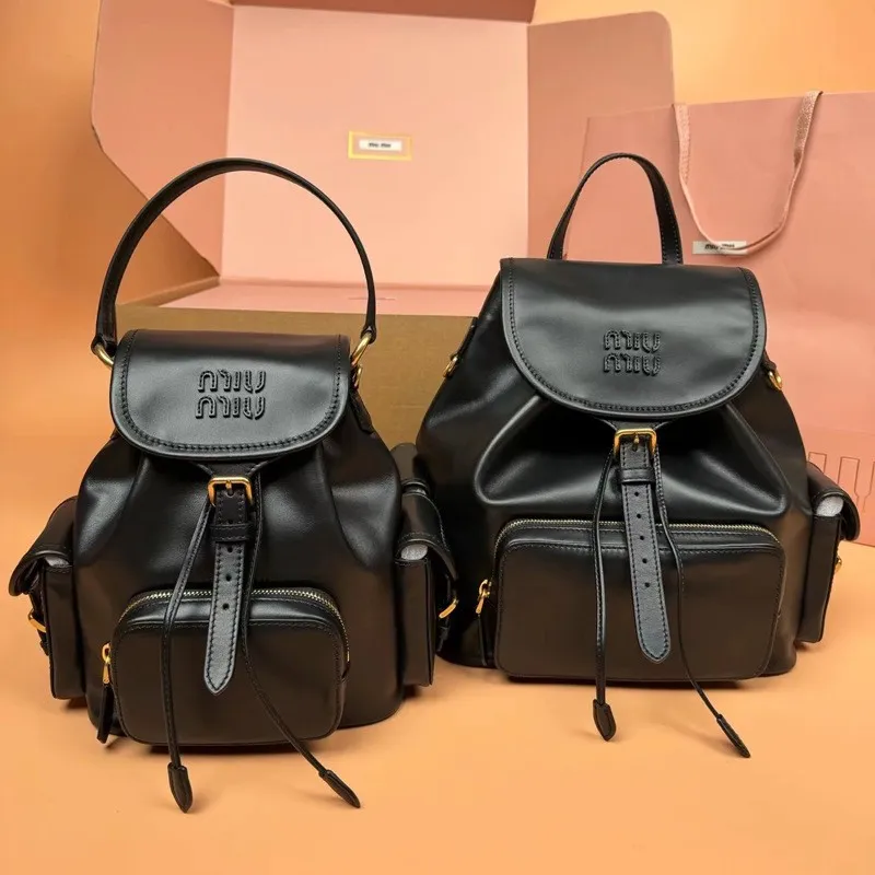 Miu Miu 2025 Canvas Backpack: Large Capacity, Versatile, Portable Shoulder Travel & Commuter Bag for Women - Image 6