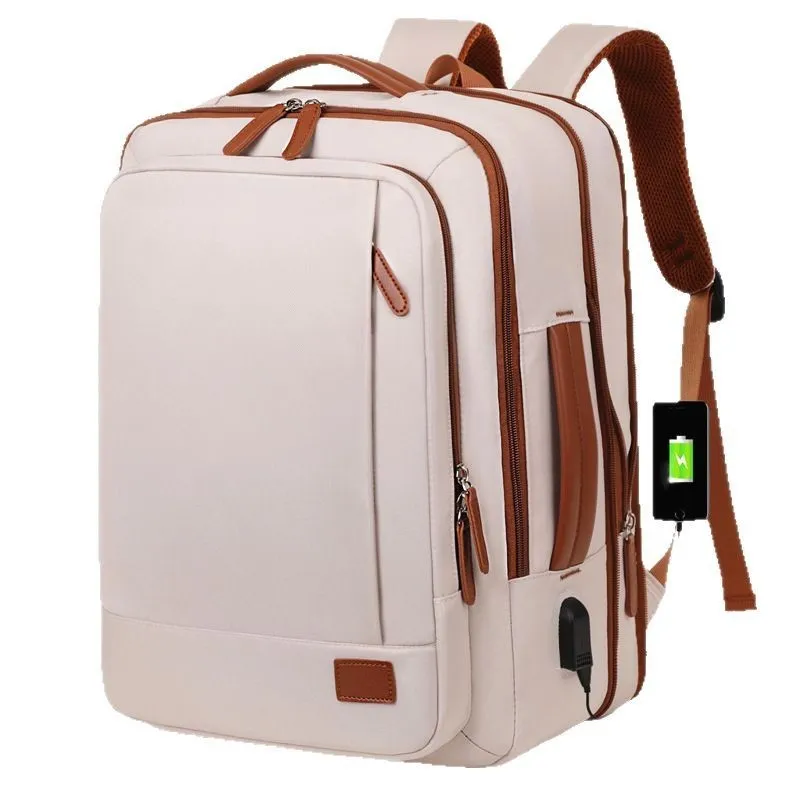 Large Capacity Expandable Business Laptop Backpack - Multi-Compartment, Multi-Functional, Portable Casual Travel Bag for Men & Women thumbnail 1