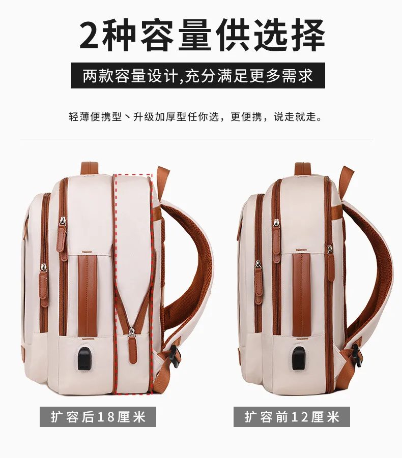 Large Capacity Expandable Business Laptop Backpack - Multi-Compartment, Multi-Functional, Portable Casual Travel Bag for Men & Women showcase 9
