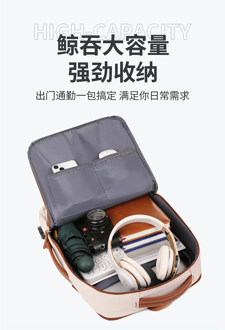 Large Capacity Expandable Business Laptop Backpack - Multi-Compartment, Multi-Functional, Portable Casual Travel Bag for Men & Women showcase 13