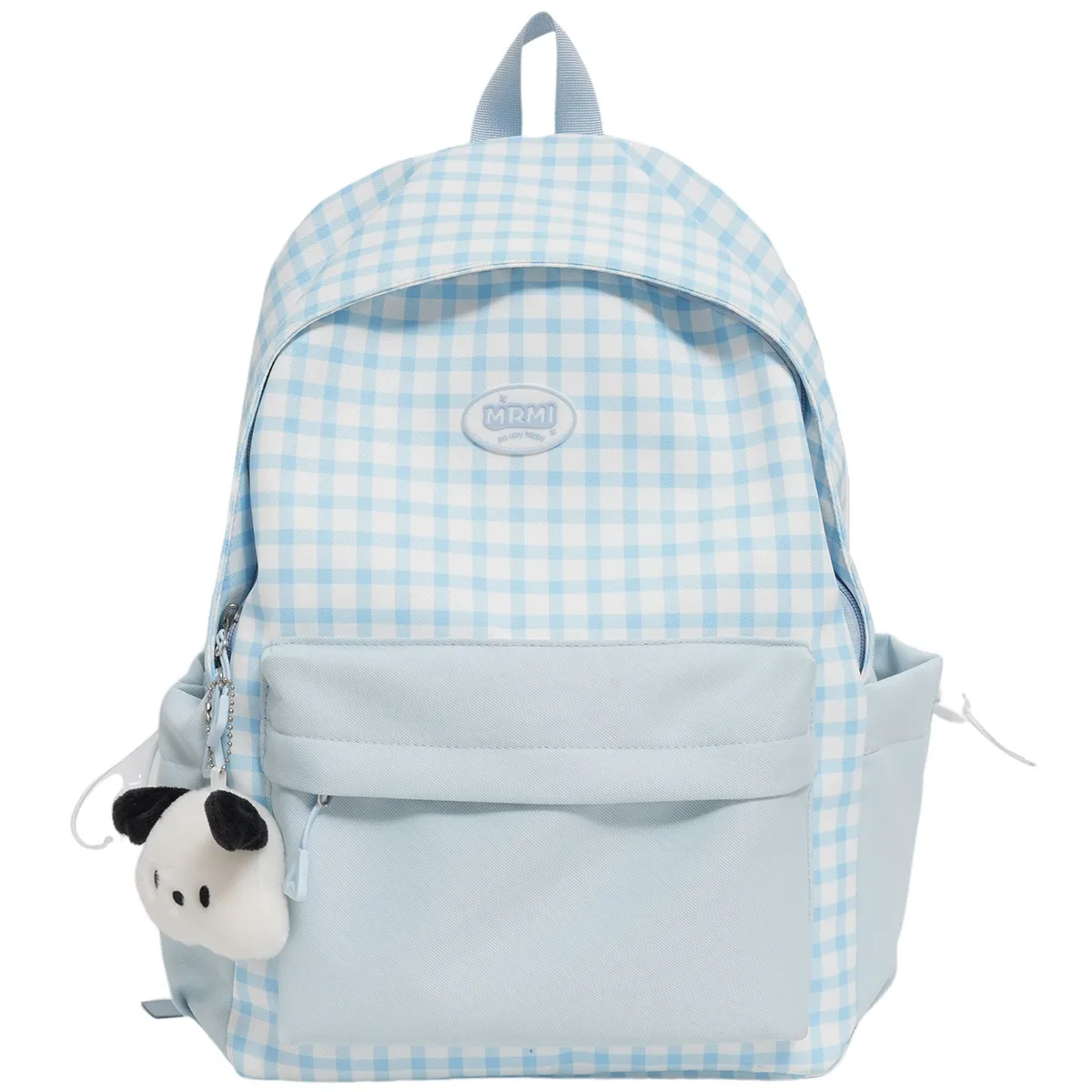 Casual Backpack Large Capacity Plaid Color Block Student School Bag Lightweight and Portable for Men and Women thumbnail 6