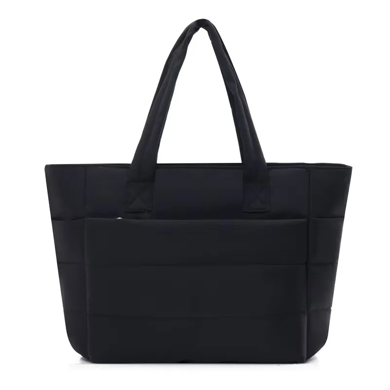 Custom-Made Striped Tote Bag for Women, Large Capacity Fashionable Handbag, Chic Commuter Bag with High-End Feel, Versatile Shoulder Bag for Daily Use - Image 3