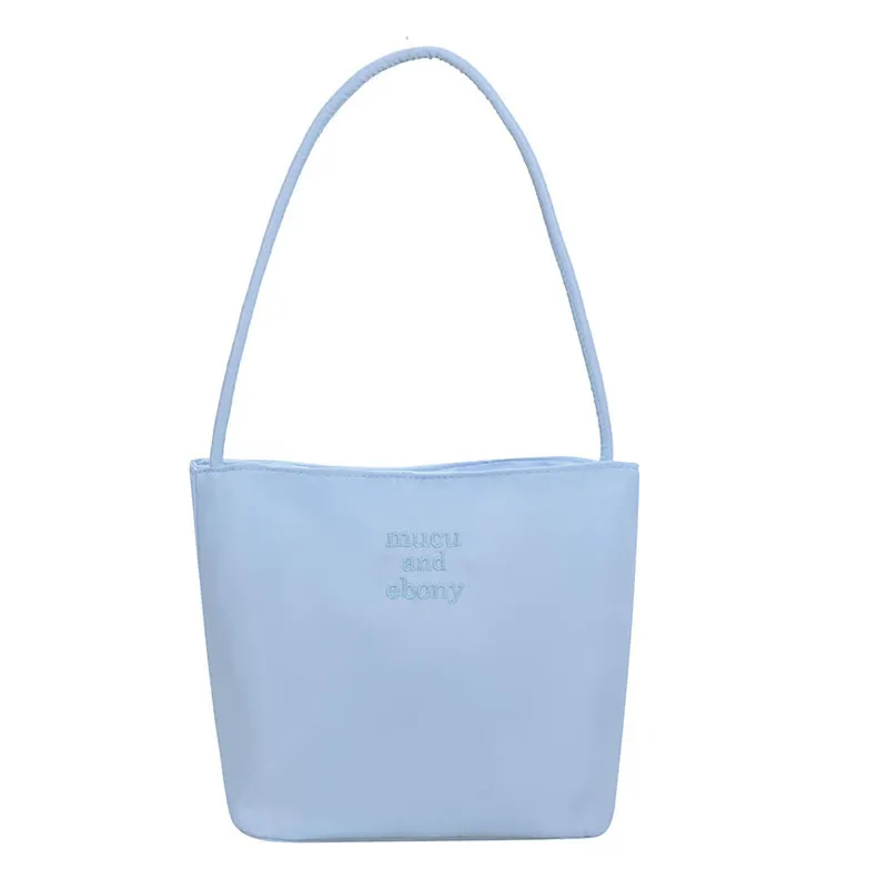 South Korea Style 2024 New Nylon Bucket Bag Women's Casual Versatile Handbag Shoulder Armpit Bag thumbnail 5