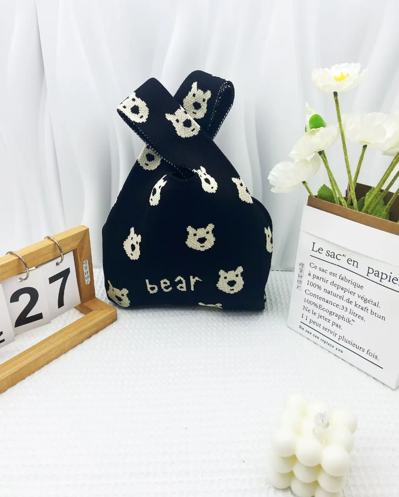 Mini Knitted Candy Bag for Parties & Celebrations - Lightweight Handbag for Wedding Favors, Baby's 100-Day, Full Moon Banquets & Birthday Snacks - Image 8