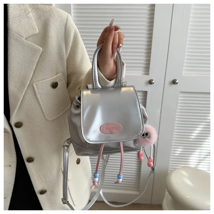 2023 Retro Fashion Solid Color Backpack for Women - Casual Trendy Small Travel Bag, Simple Western Style showcase 13