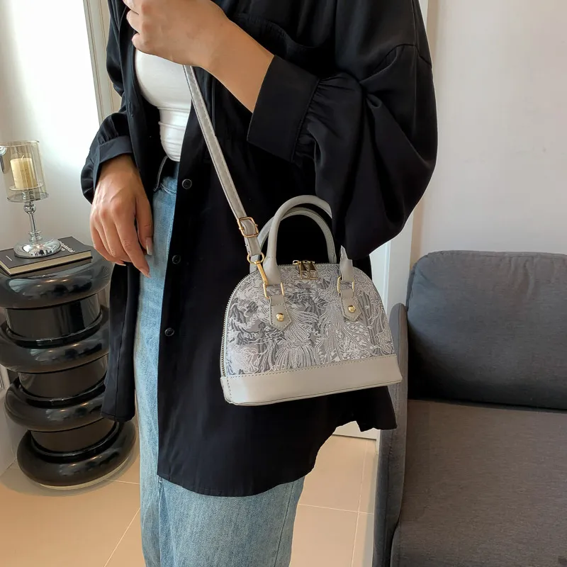Women's Fashion Shell Shoulder Messenger Bag - Stylish Pattern Stitching Portable Handbag for Summer 2023 showcase 17