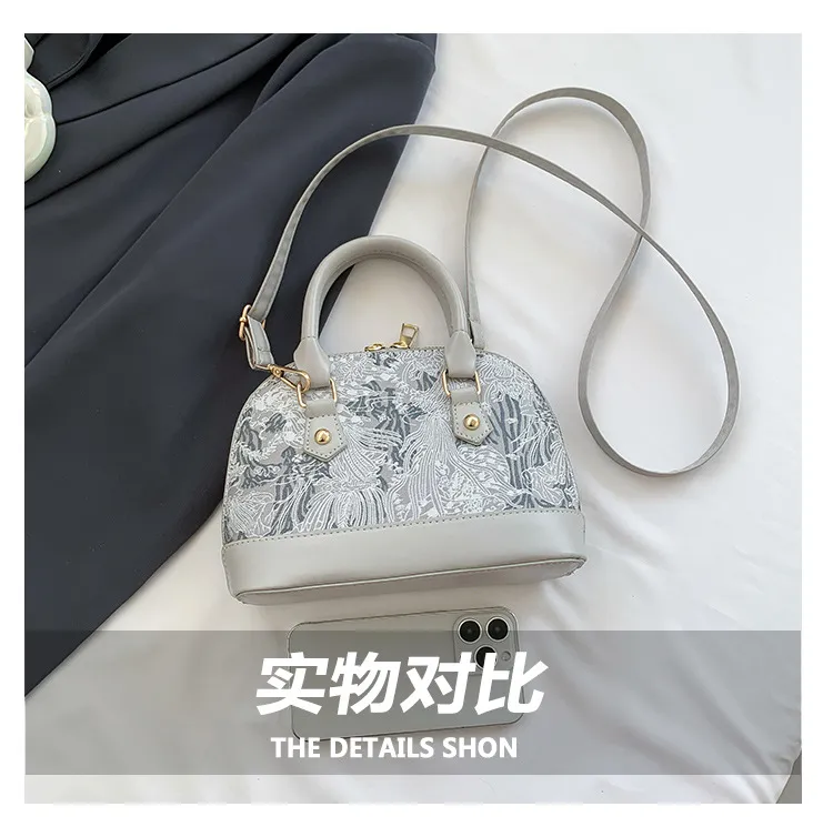 Women's Fashion Shell Shoulder Messenger Bag - Stylish Pattern Stitching Portable Handbag for Summer 2023 showcase 7