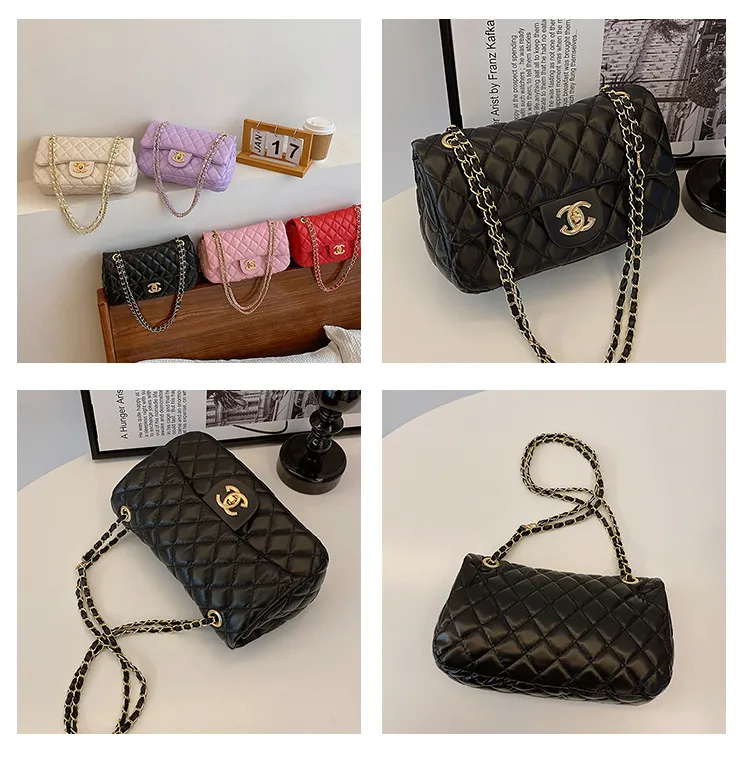 2023 New Fashion Women's Rhombus Shoulder Bag - Elegant Small Square Messenger Bag, Chanel Style Handbag for Versatile Use showcase 7