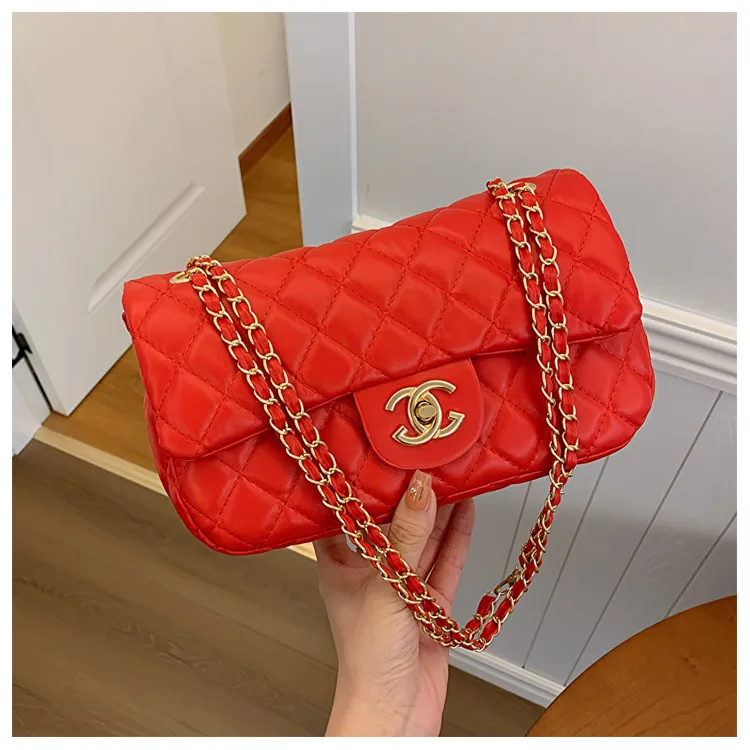 2023 New Fashion Women's Rhombus Shoulder Bag - Elegant Small Square Messenger Bag, Chanel Style Handbag for Versatile Use - Image 7
