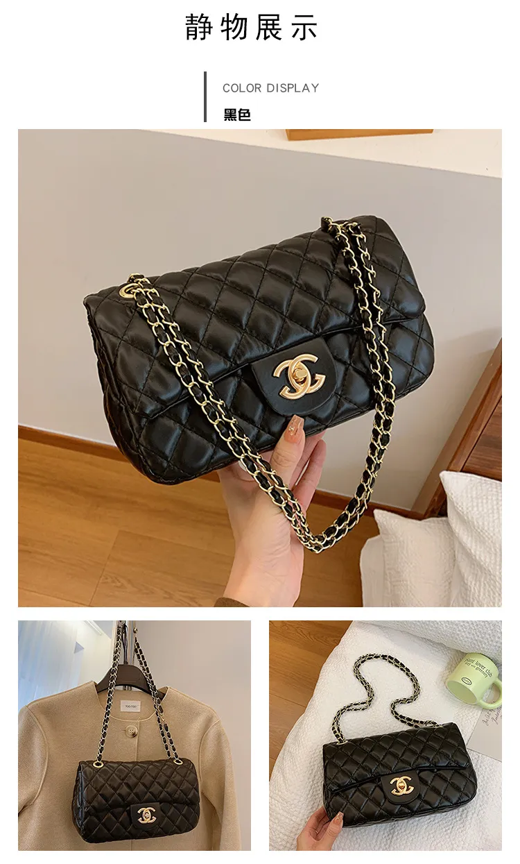 2023 New Fashion Women's Rhombus Shoulder Bag - Elegant Small Square Messenger Bag, Chanel Style Handbag for Versatile Use showcase 18