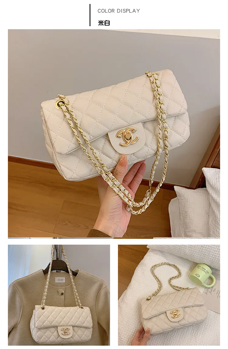2023 New Fashion Women's Rhombus Shoulder Bag - Elegant Small Square Messenger Bag, Chanel Style Handbag for Versatile Use showcase 19