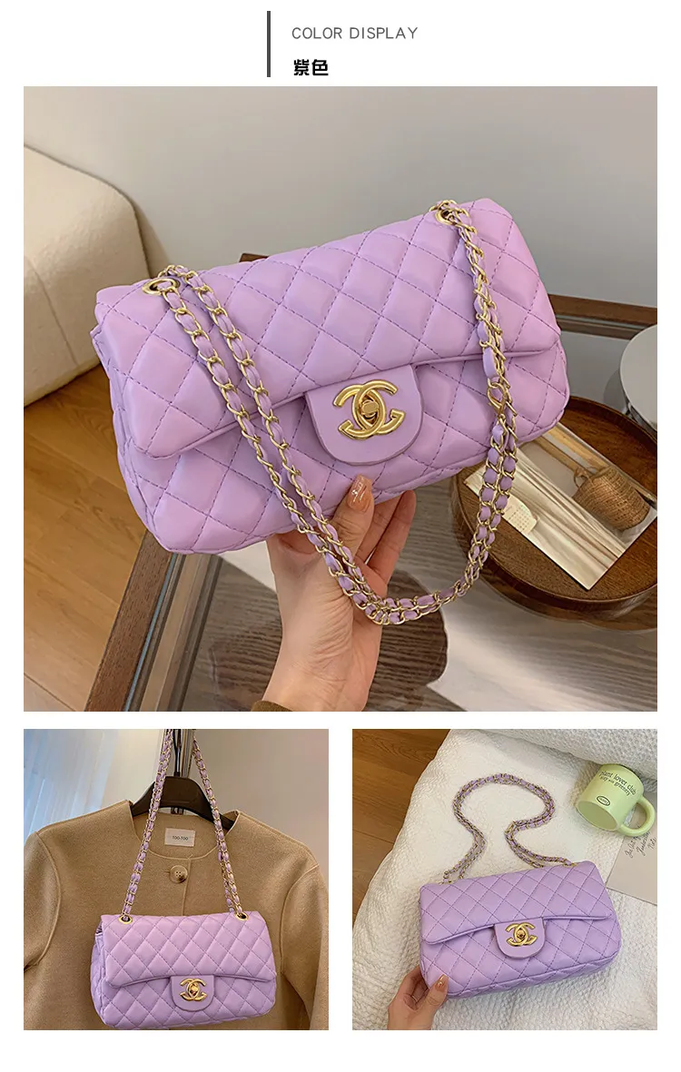 2023 New Fashion Women's Rhombus Shoulder Bag - Elegant Small Square Messenger Bag, Chanel Style Handbag for Versatile Use showcase 20