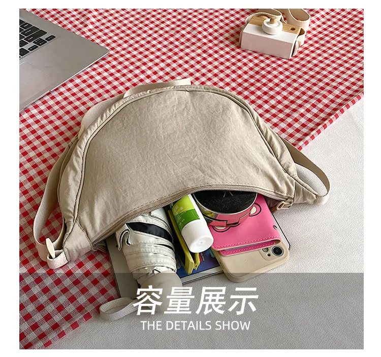 U Family Trendy Nylon Crossbody Bag for Women - Lightweight Small Shoulder Bag, Versatile Dumpling Style for Summer Travel and Daily Use showcase 4