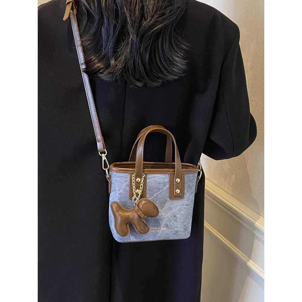 Women's Retro Color-Block Crossbody Bag 2026 - Stylish Small Shoulder Handbag for Autumn/Winter Fashion thumbnail 2