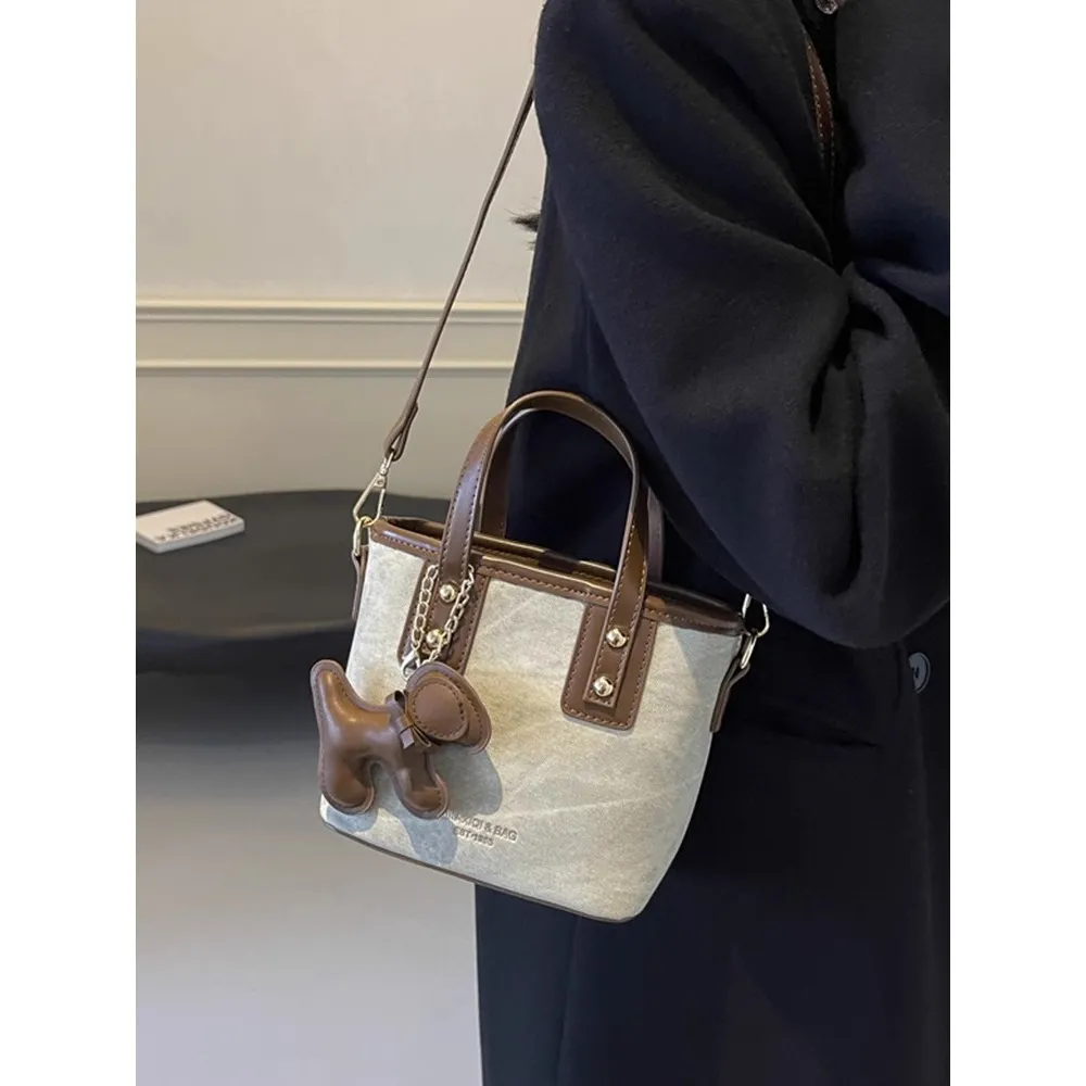 Women's Retro Color-Block Crossbody Bag 2026 - Stylish Small Shoulder Handbag for Autumn/Winter Fashion thumbnail 3