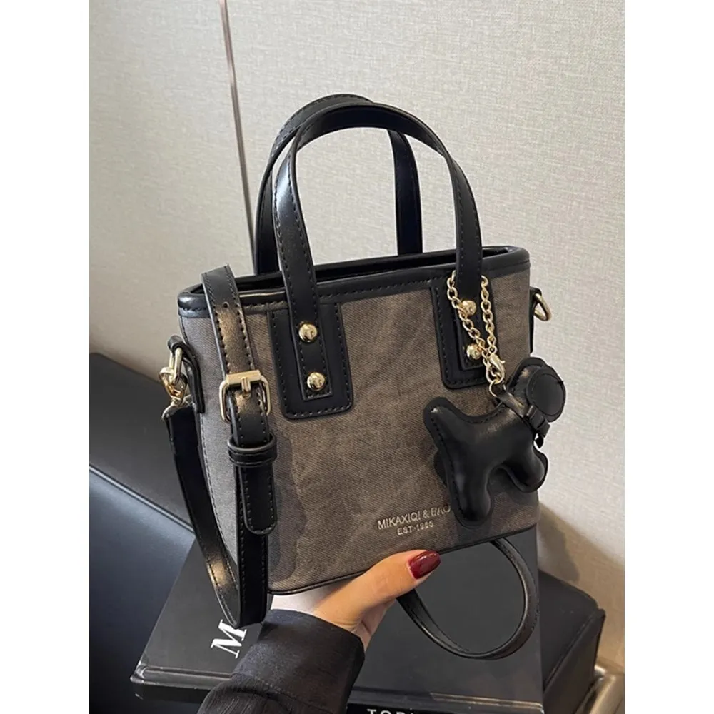 Women's Retro Color-Block Crossbody Bag 2026 - Stylish Small Shoulder Handbag for Autumn/Winter Fashion thumbnail 4