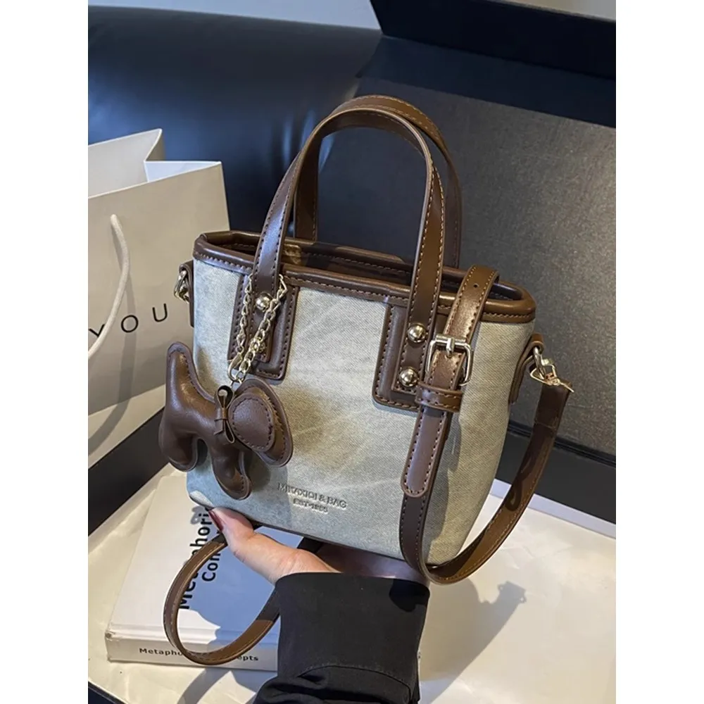 Women's Retro Color-Block Crossbody Bag 2026 - Stylish Small Shoulder Handbag for Autumn/Winter Fashion thumbnail 5