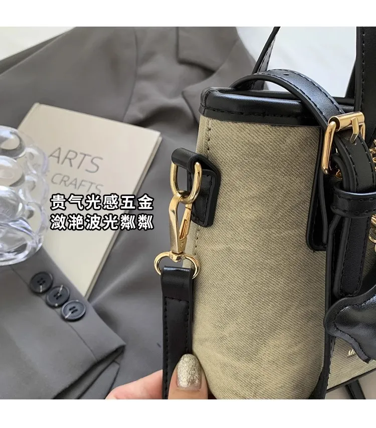 Women's Retro Color-Block Crossbody Bag 2026 - Stylish Small Shoulder Handbag for Autumn/Winter Fashion showcase 6