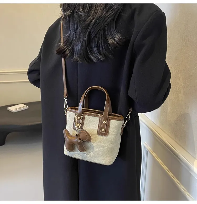 Women's Retro Color-Block Crossbody Bag 2026 - Stylish Small Shoulder Handbag for Autumn/Winter Fashion showcase 20