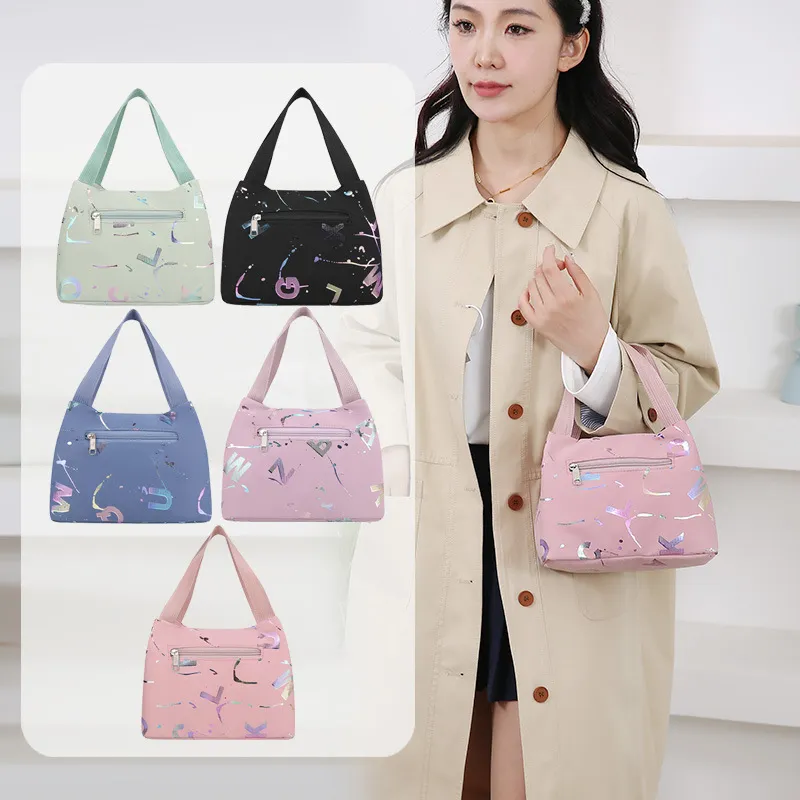 Fashionable Printed Women's Handbag - Large Capacity Work Commute Tote Bag, Portable Mommy Bag for Daily Outings thumbnail 1
