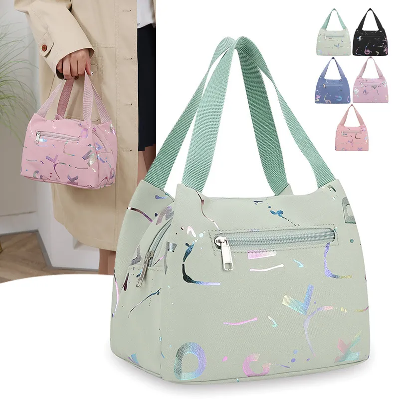 Fashionable Printed Women's Handbag - Large Capacity Work Commute Tote Bag, Portable Mommy Bag for Daily Outings thumbnail 3