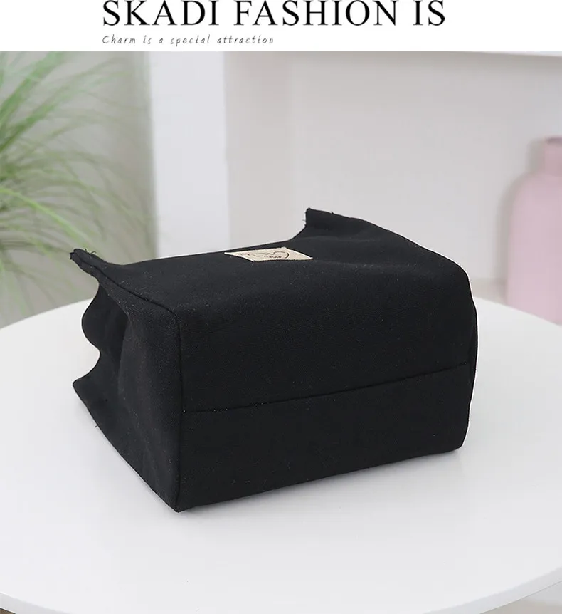 Japanese Korean Style Thickened Oxford Canvas Lunch Bag for Women - Versatile Bento Box Tote, Mummy Shopping Handbag, Small Cloth Bag showcase 15