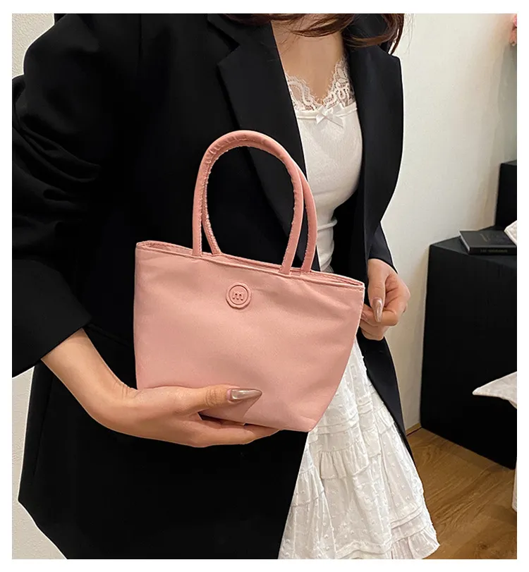 2025 Korean Style Dopamine Versatile Mini Handbag for Women, Nylon Commuter Tote Bag, Chic and Practical for Daily Use showcase 1