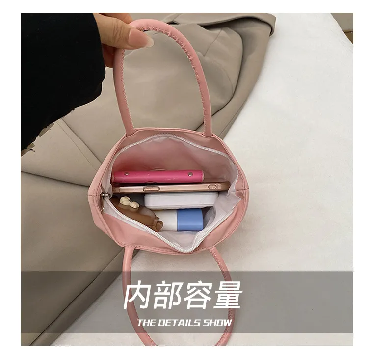 2025 Korean Style Dopamine Versatile Mini Handbag for Women, Nylon Commuter Tote Bag, Chic and Practical for Daily Use showcase 3
