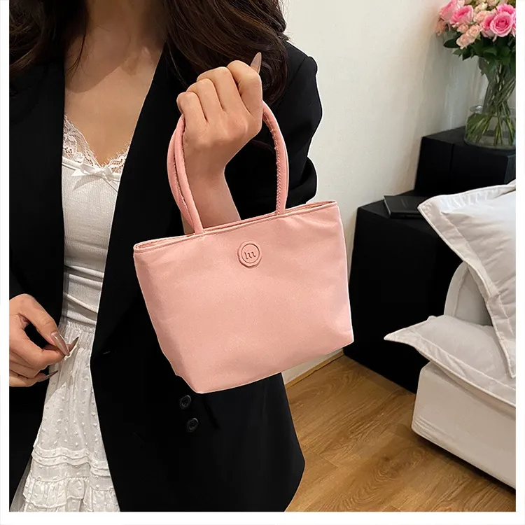 2025 Korean Style Dopamine Versatile Mini Handbag for Women, Nylon Commuter Tote Bag, Chic and Practical for Daily Use showcase 15