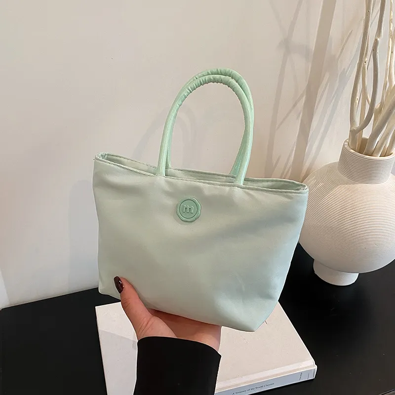 2025 Korean Style Dopamine Versatile Mini Handbag for Women, Nylon Commuter Tote Bag, Chic and Practical for Daily Use - Image 7