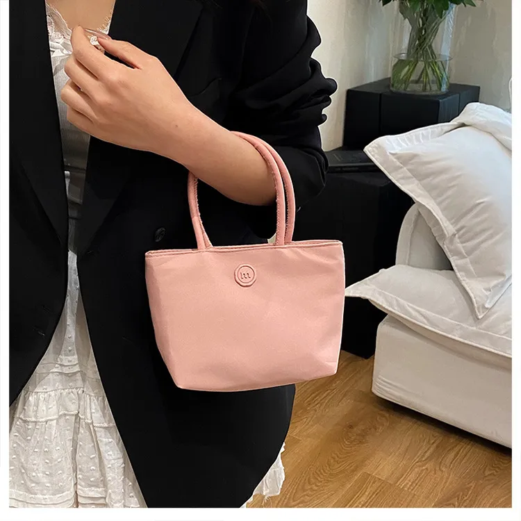 2025 Korean Style Dopamine Versatile Mini Handbag for Women, Nylon Commuter Tote Bag, Chic and Practical for Daily Use showcase 14