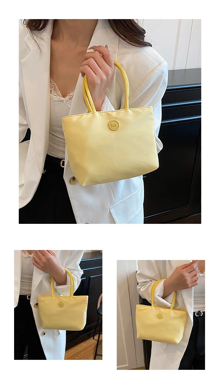 2025 Korean Style Dopamine Versatile Mini Handbag for Women, Nylon Commuter Tote Bag, Chic and Practical for Daily Use showcase 12