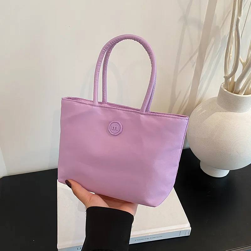 2025 Korean Style Dopamine Versatile Mini Handbag for Women, Nylon Commuter Tote Bag, Chic and Practical for Daily Use - Image 10