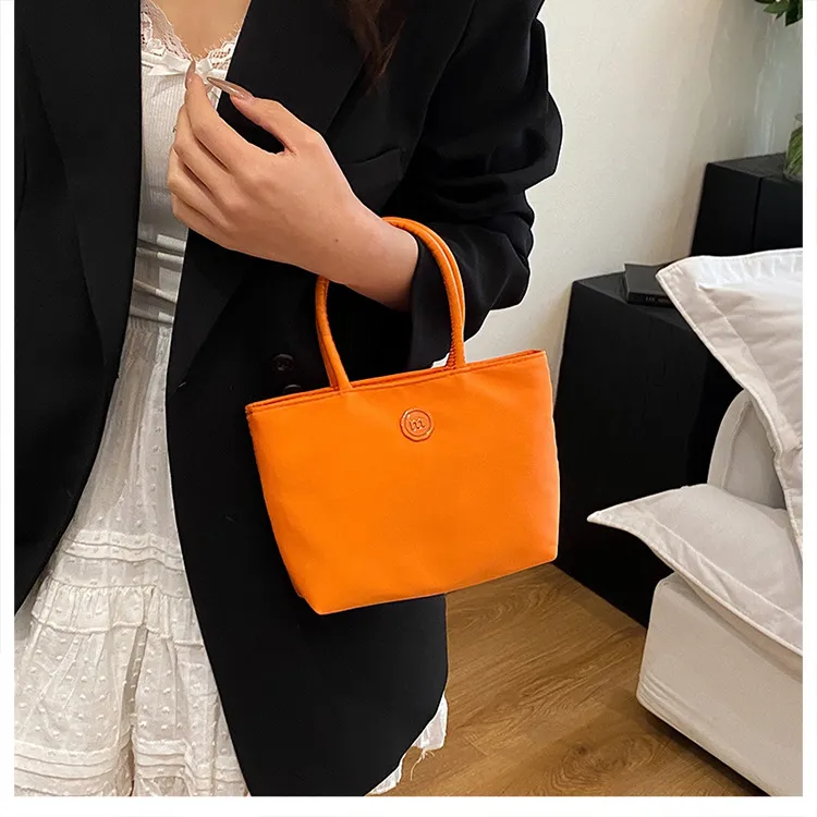 2025 Korean Style Dopamine Versatile Mini Handbag for Women, Nylon Commuter Tote Bag, Chic and Practical for Daily Use showcase 19