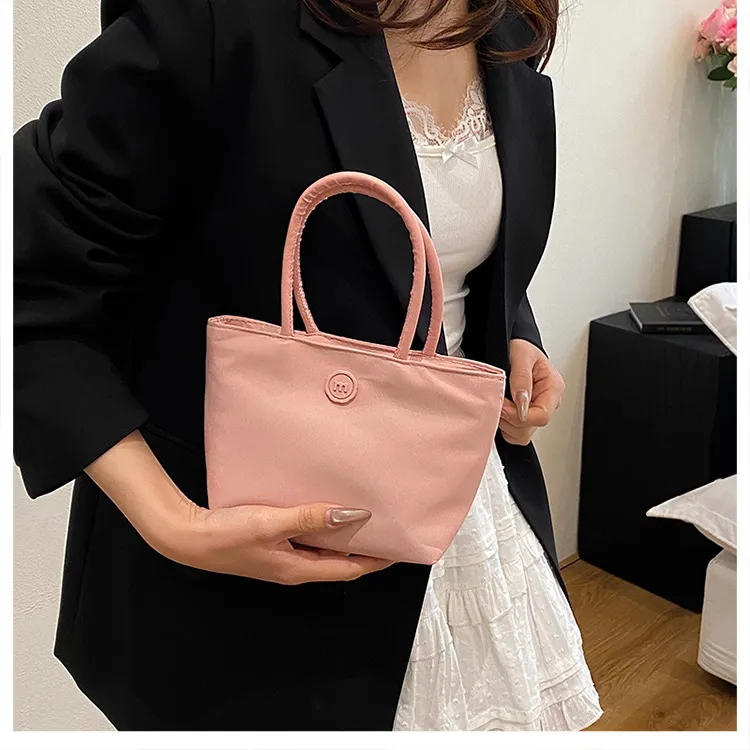 2025 Korean Style Dopamine Versatile Mini Handbag for Women, Nylon Commuter Tote Bag, Chic and Practical for Daily Use showcase 18