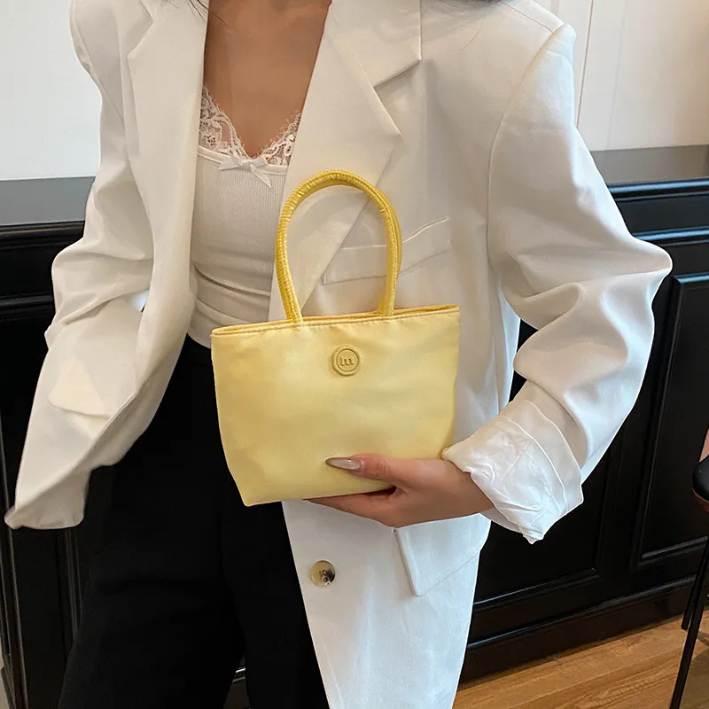 2025 Korean Style Dopamine Versatile Mini Handbag for Women, Nylon Commuter Tote Bag, Chic and Practical for Daily Use - Image 2