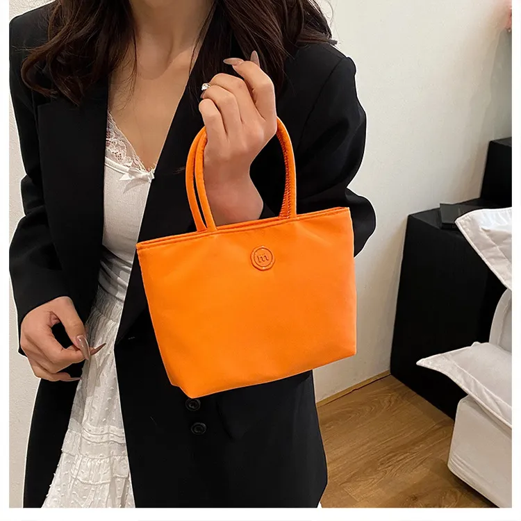 2025 Korean Style Dopamine Versatile Mini Handbag for Women, Nylon Commuter Tote Bag, Chic and Practical for Daily Use showcase 20