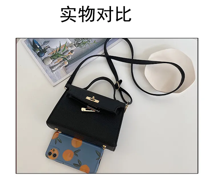 Small Women's Fashion Handbag, Trendy Spring/Autumn Lock Buckle Crossbody Shoulder Bag, Chic Versatile Purse for Ladies showcase 3
