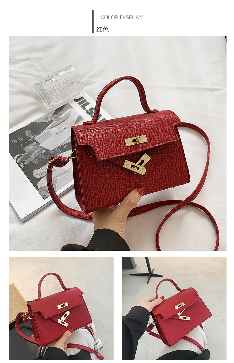 Small Women's Fashion Handbag, Trendy Spring/Autumn Lock Buckle Crossbody Shoulder Bag, Chic Versatile Purse for Ladies showcase 15