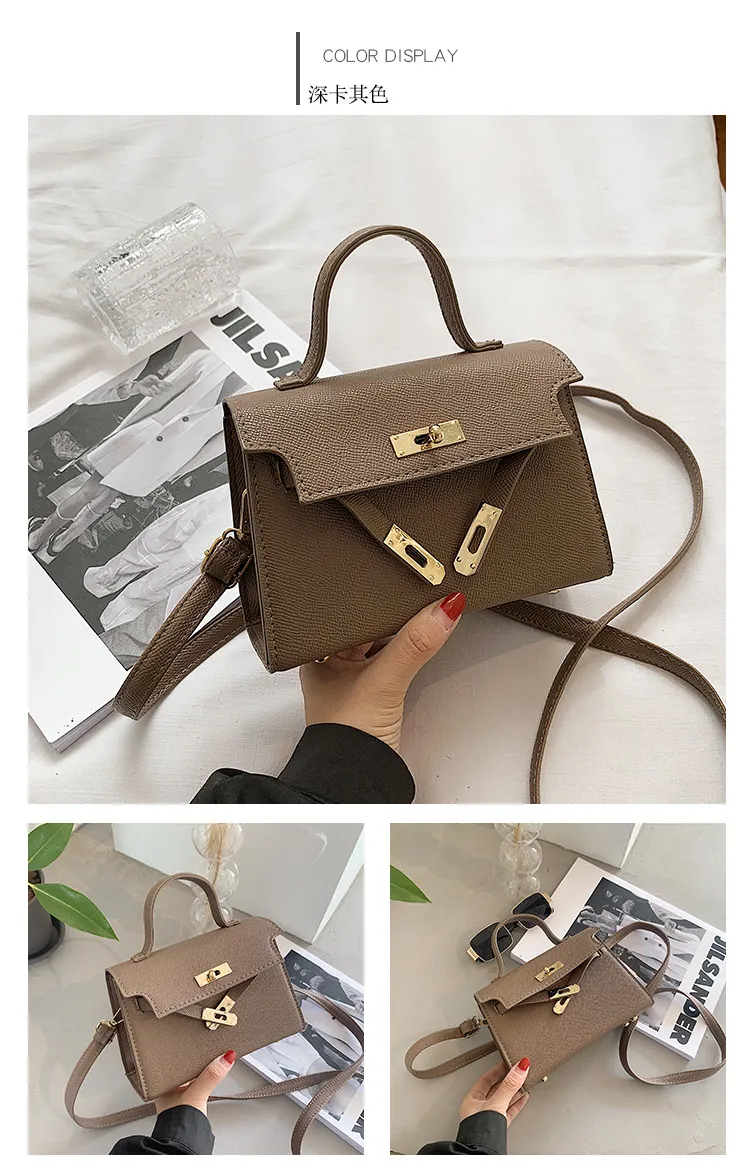 Small Women's Fashion Handbag, Trendy Spring/Autumn Lock Buckle Crossbody Shoulder Bag, Chic Versatile Purse for Ladies showcase 13