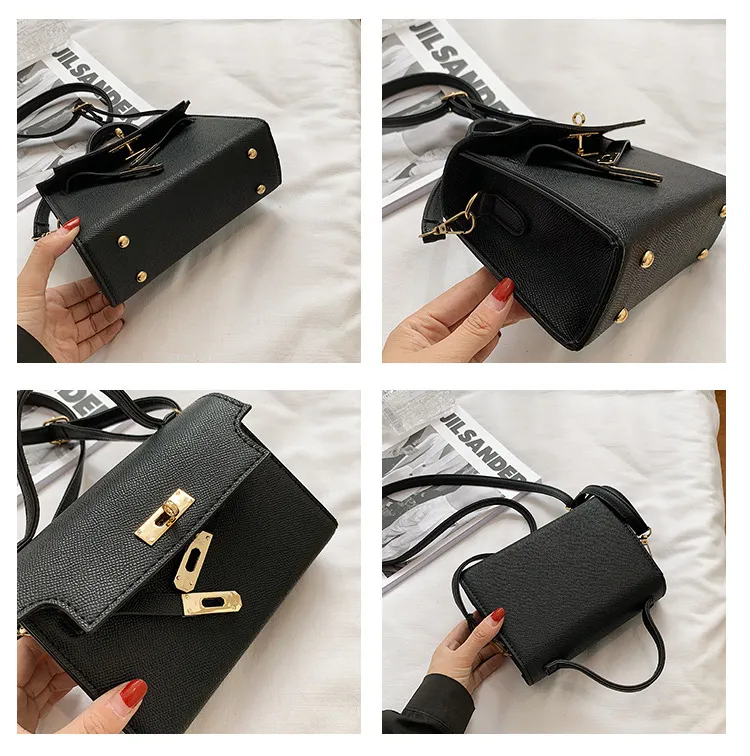 Small Women's Fashion Handbag, Trendy Spring/Autumn Lock Buckle Crossbody Shoulder Bag, Chic Versatile Purse for Ladies showcase 5