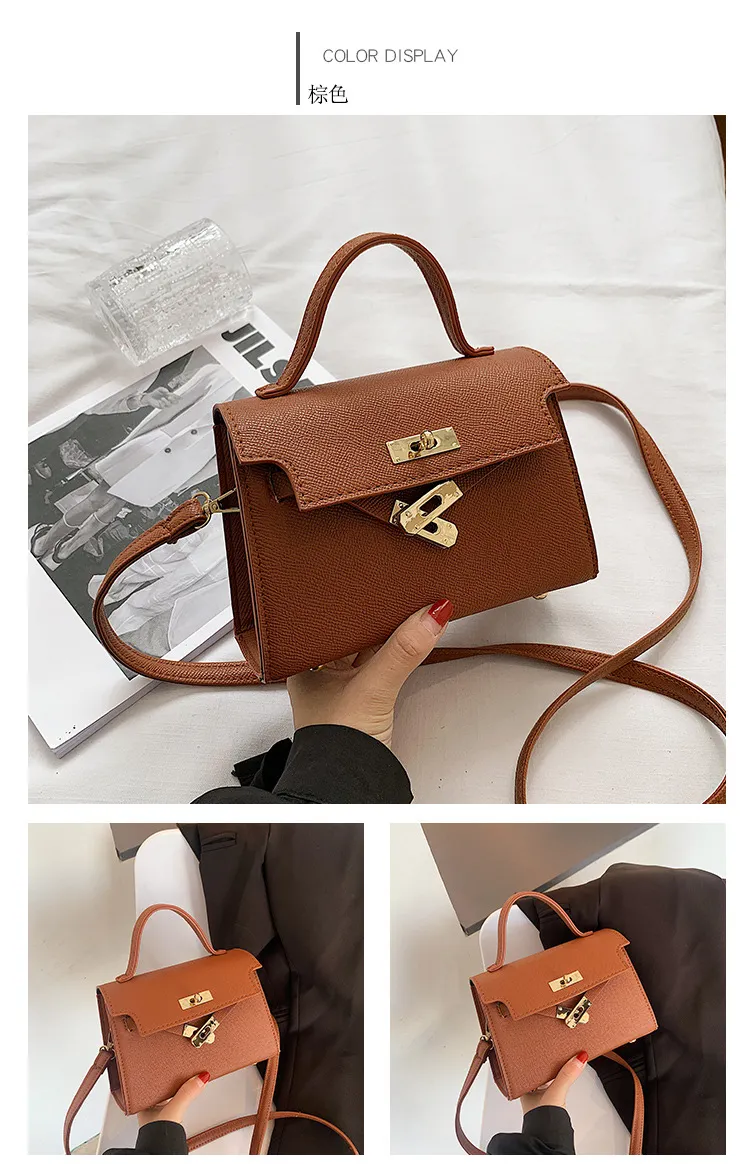 Small Women's Fashion Handbag, Trendy Spring/Autumn Lock Buckle Crossbody Shoulder Bag, Chic Versatile Purse for Ladies showcase 14